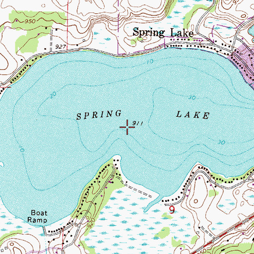 Topographic Map of Spring Lake, MN