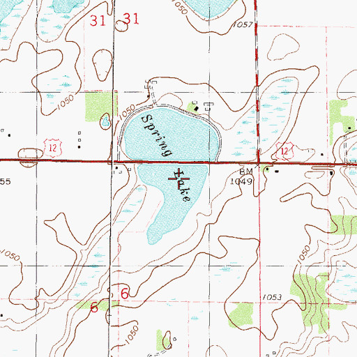 Topographic Map of Spring Lake, MN