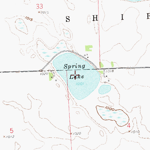 Topographic Map of Spring Lake, MN