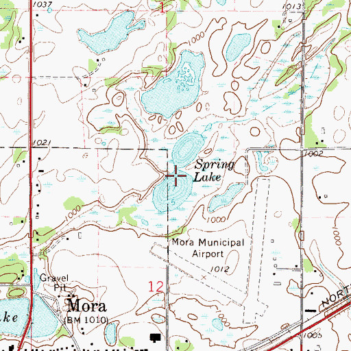Topographic Map of Spring Lake, MN
