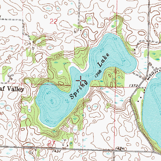 Topographic Map of Spring Lake, MN