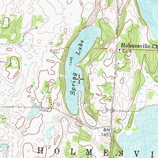 Topographic Map of Spring Lake, MN