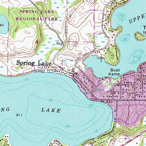 Topographic Map of Spring Lake, MN