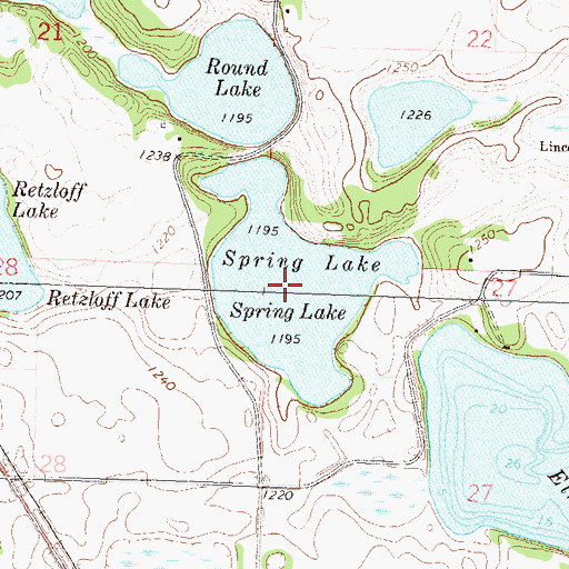 Topographic Map of Spring Lake, MN
