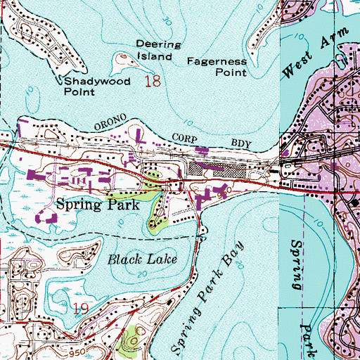Topographic Map of Spring Park, MN