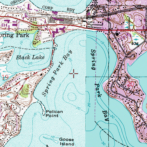 Topographic Map of Spring Park Bay, MN