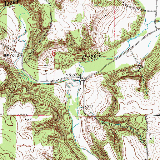 Topographic Map of Spring Valley Creek, MN