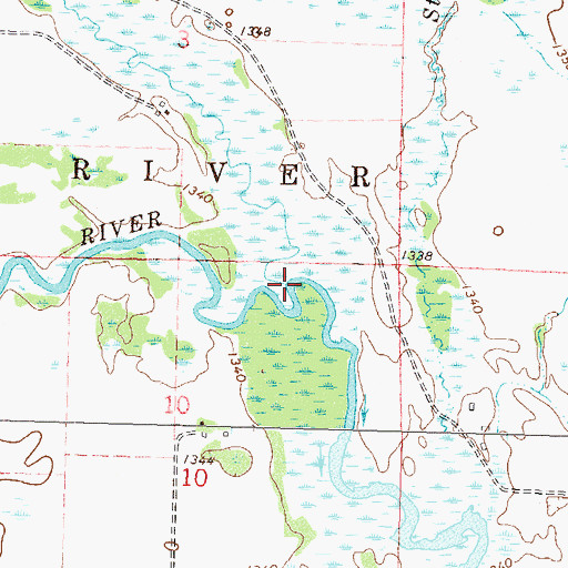 Topographic Map of Spruce Creek, MN