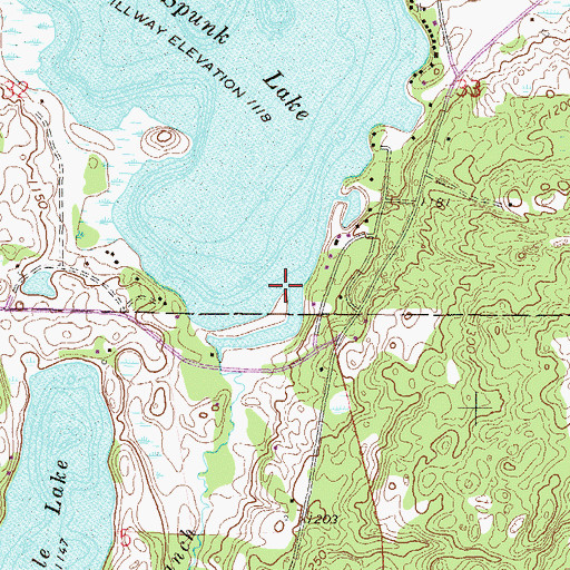 Topographic Map of Spunk Branch, MN