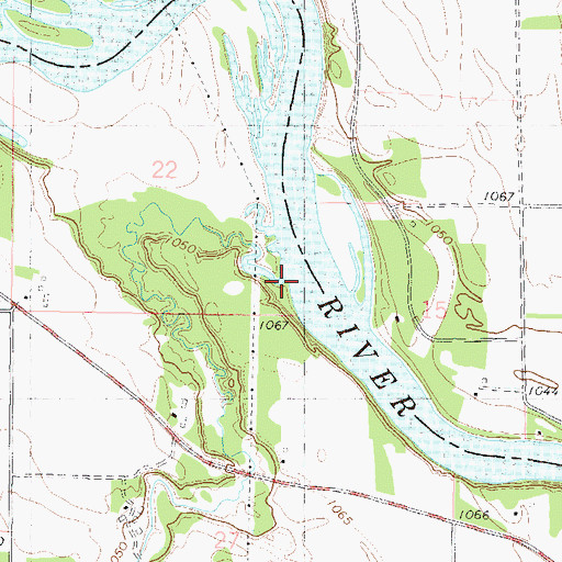 Topographic Map of Spunk Creek, MN