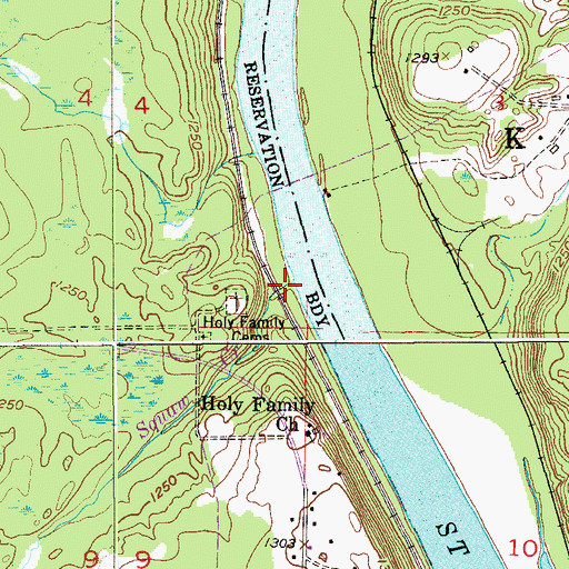 Topographic Map of Fond du Lac Creek, MN