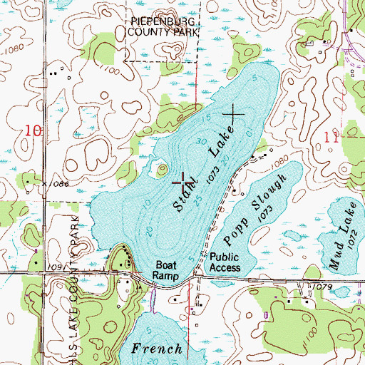 Topographic Map of Stahl Lake, MN