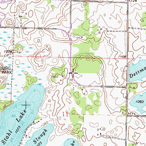 Topographic Map of Stahl Lake School, MN