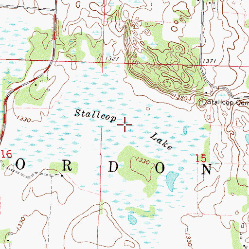 Topographic Map of Stallcop Lake, MN