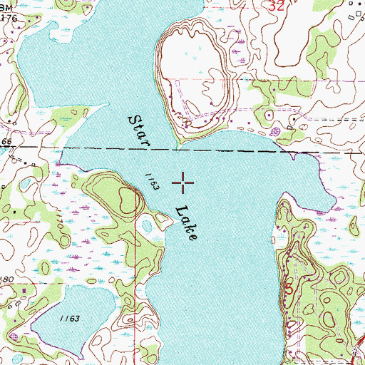 Topographic Map of Star Lake, MN