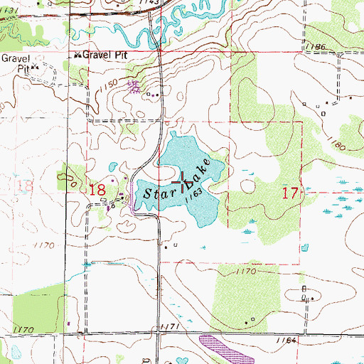 Topographic Map of Star Lake, MN