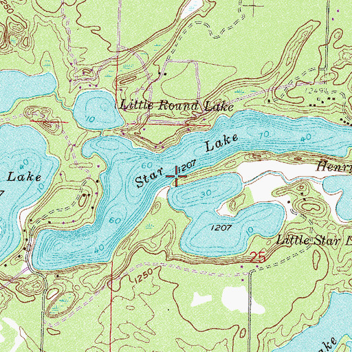 Topographic Map of Star Lake, MN