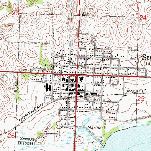 Topographic Map of Starbuck, MN