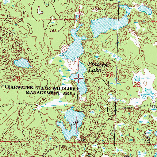 Topographic Map of Stassen Lake, MN