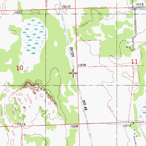 Topographic Map of State Ditch Number Fortynine, MN