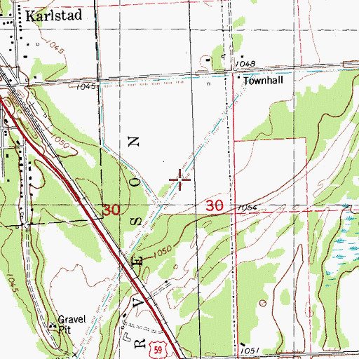 Topographic Map of State Ditch Number Ninty, MN