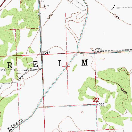 Topographic Map of State Ditch Number Nintyone, MN