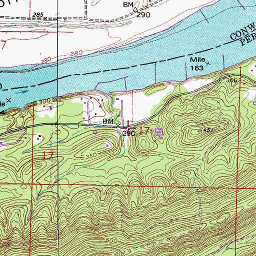 Topographic Map of Stony Point School (historical), AR