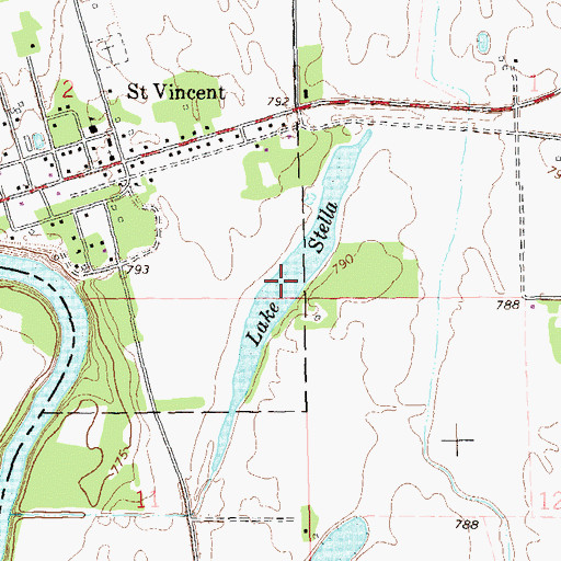 Topographic Map of Lake Stella, MN