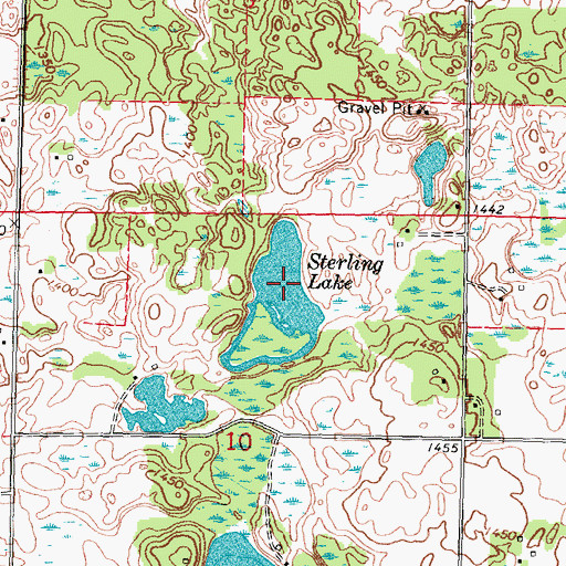Topographic Map of Sterling Lake, MN