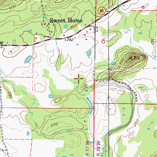 Topographic Map of Township of Sweet Home (historical), AR