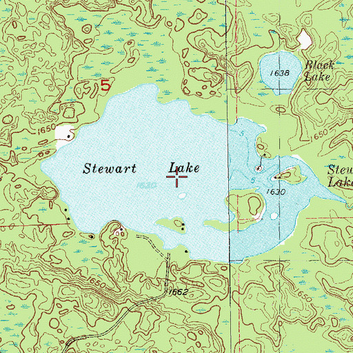 Topographic Map of Stewart Lake, MN