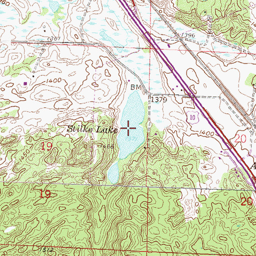 Topographic Map of Stilke Lake, MN