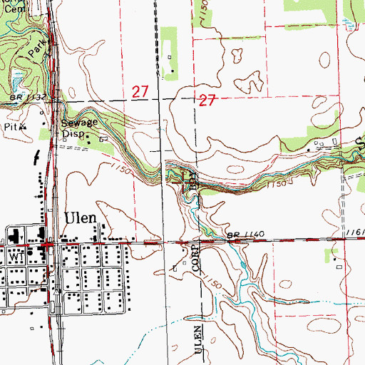 Topographic Map of Stiner Creek, MN
