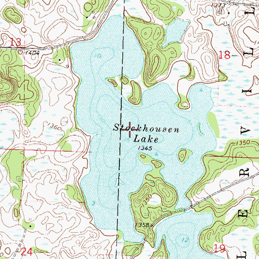 Topographic Map of Stockhousen Lake, MN