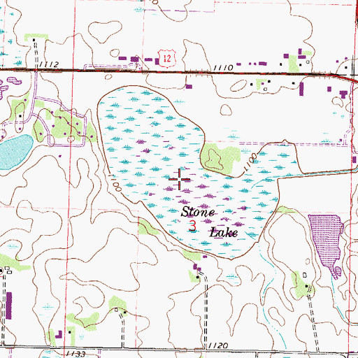 Topographic Map of Stone Lake, MN