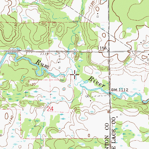 Topographic Map of Stony Brook, MN