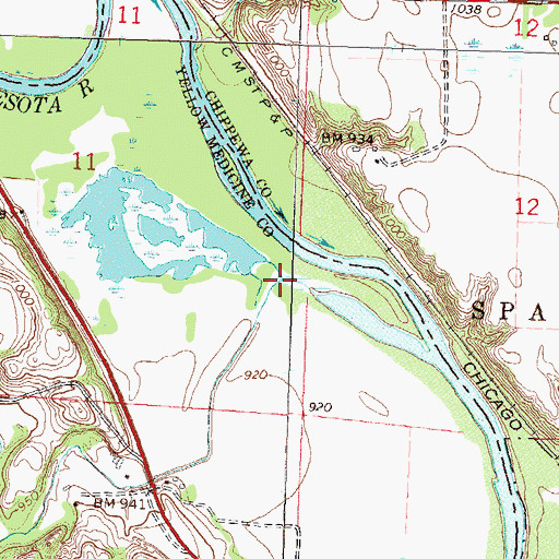 Topographic Map of Stony Run Creek, MN