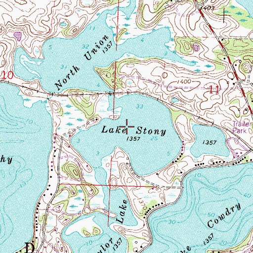 Topographic Map of Lake Stony, MN