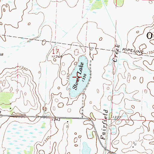 Topographic Map of Stowe Lake, MN