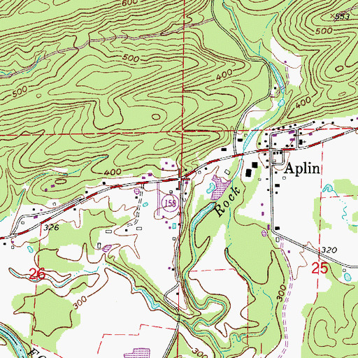 Topographic Map of West Aplin, AR