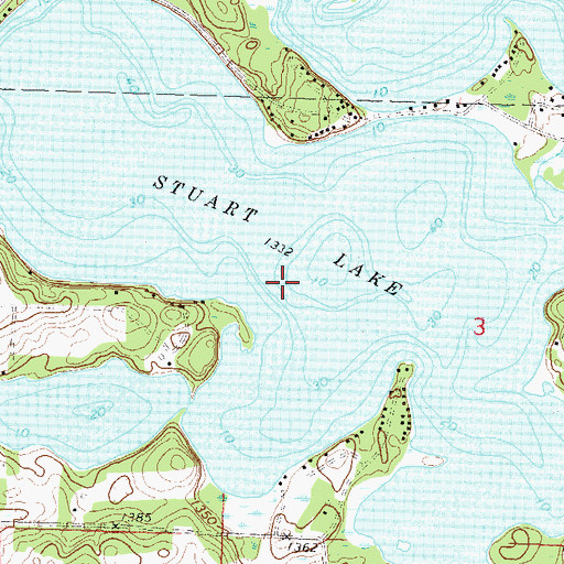Topographic Map of Stuart Lake, MN