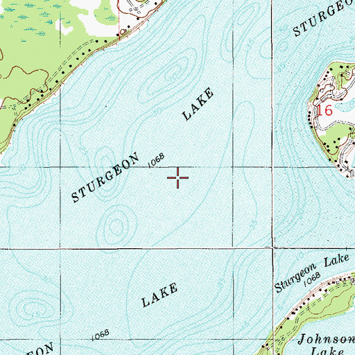 Topographic Map of Sturgeon Lake, MN