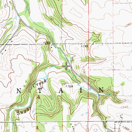 Topographic Map of Sugar Creek, MN