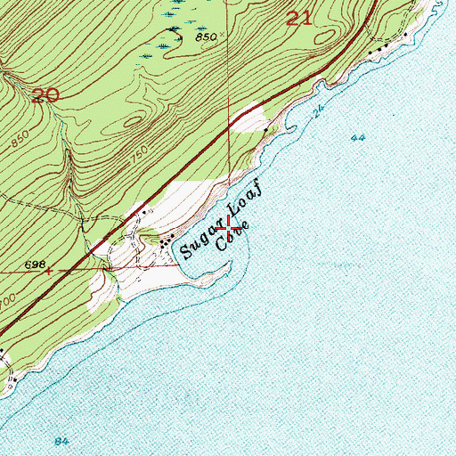 Topographic Map of Sugar Loaf Cove, MN