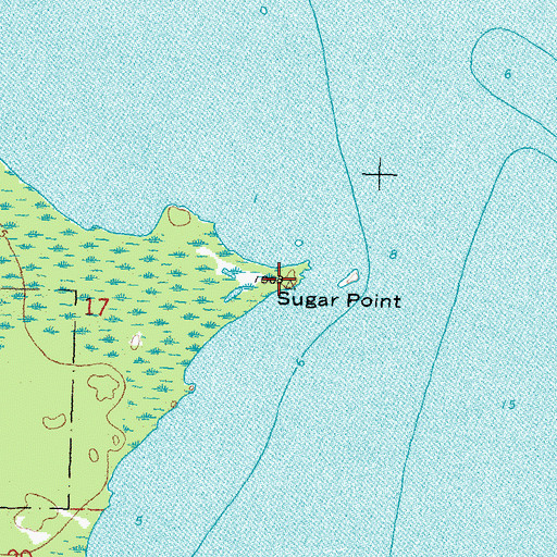 Topographic Map of Sugar Point, MN