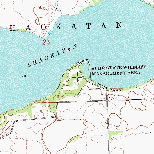Topographic Map of Suhr State Wildlife Management Area, MN