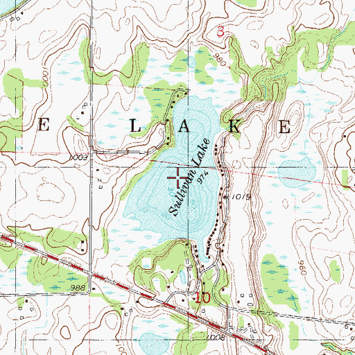 Topographic Map of Sullivan Lake, MN