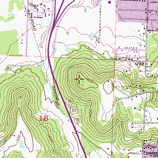 Topographic Map of Archias Mountain, AR