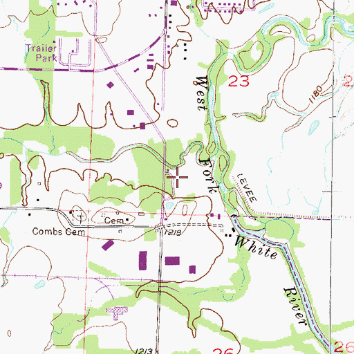 Topographic Map of Babe Ruth Ball Park, AR