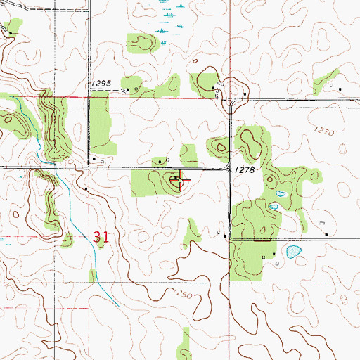 Topographic Map of Sumner School, MN
